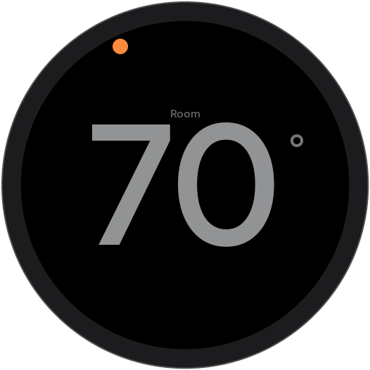 Idle display with room temperature