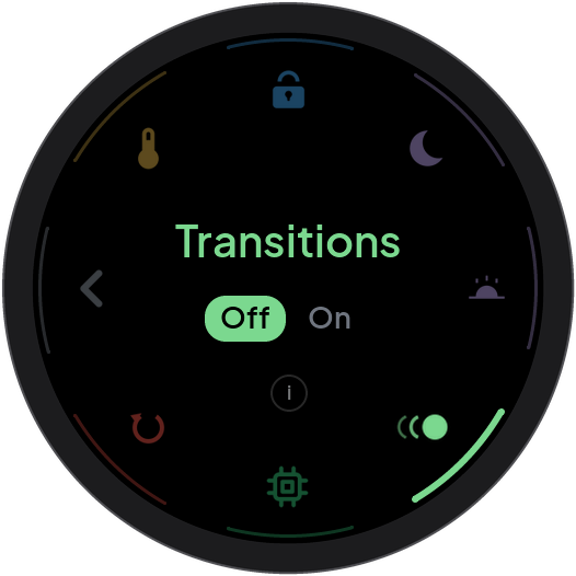 Transition options