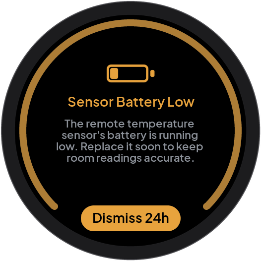 Explanation of the low battery warning