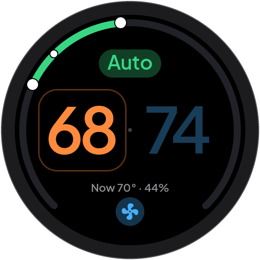 Heat/Cool mode with two temperature limits
