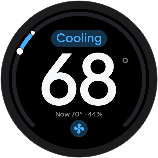 Home screen during cooling