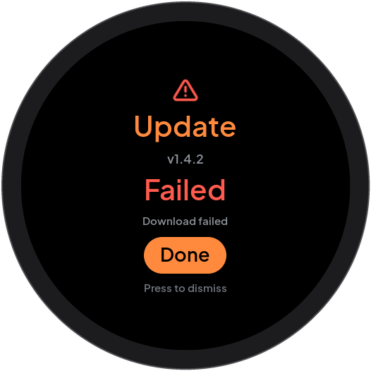 Update failure